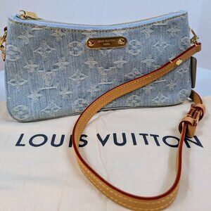 Louis Vuitton Blue Monogram Denim Mini Pochette